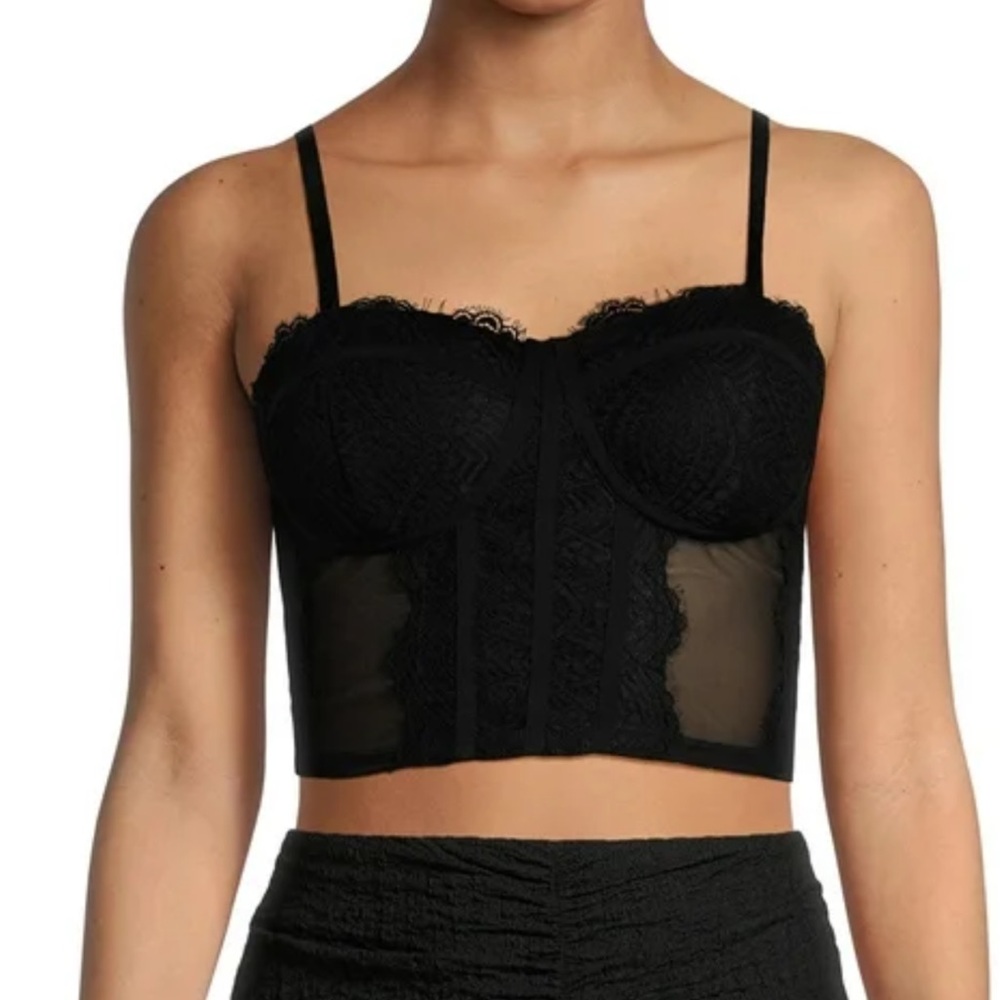 Madden NYC Black Bustier Top